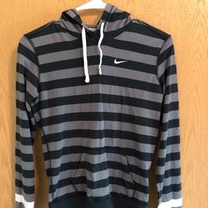 Nike Black & Grey Stripe Hoodie